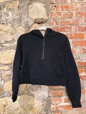 Lululemon Black Half-Zip Hooded Scuba